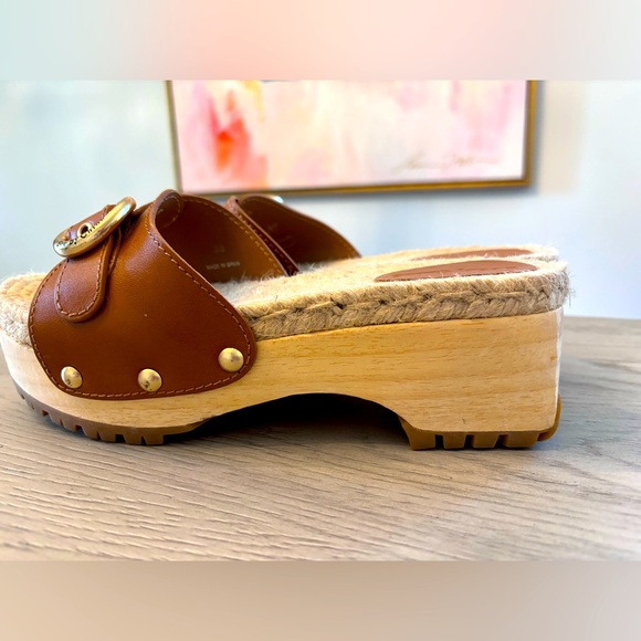 See By Chloé Viviane Buckled LeatherSlide Clog In Light Brown Size 38/7.5 - Picture 4 of 12